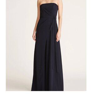 Halston Ami Side Drape Gown in Ink
